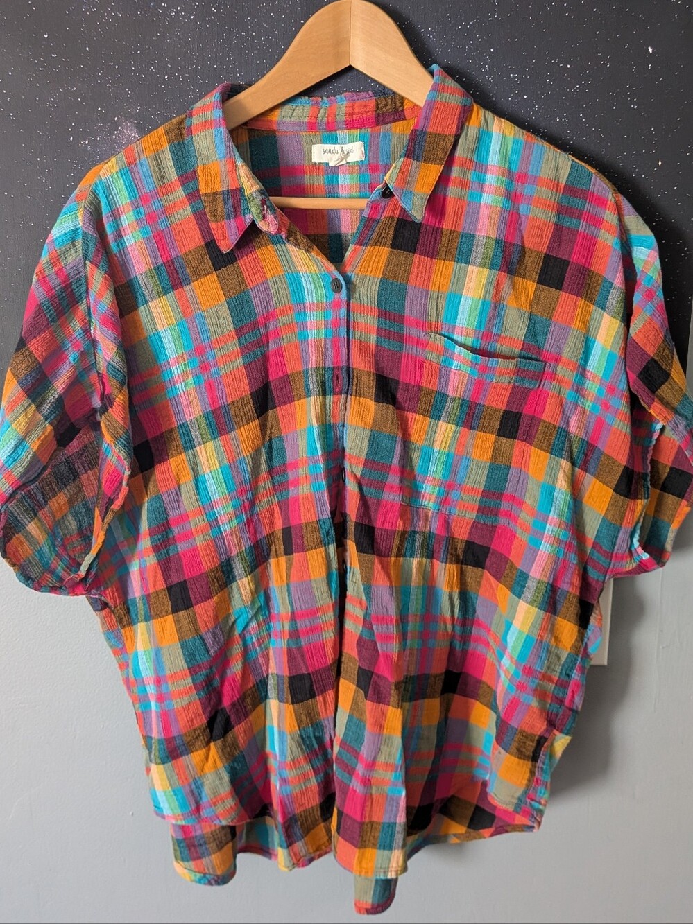 Plaid Button Up In Large